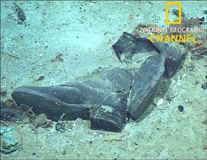 Resterna av en som drunknade vid Titanic