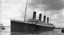 Titanic, världens största fartyget på sin tid