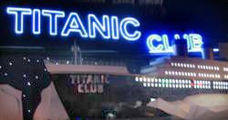 Titanic Club at night