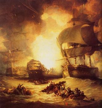 Regalskeppet Kronan kantrar och exploderar 1676