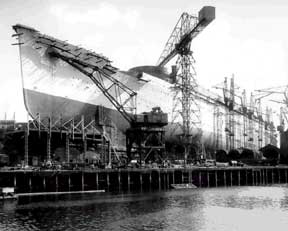 Byggandet av Queen Mary stoppades under en lång tid